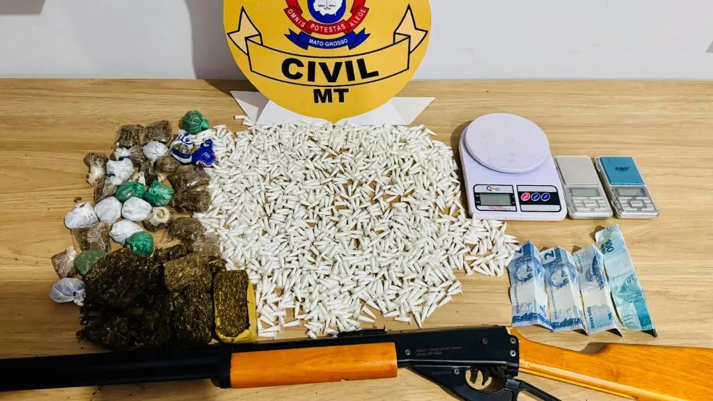 Polícia Civil apreende 1,3 mil pinos de cocaína em Tapurah