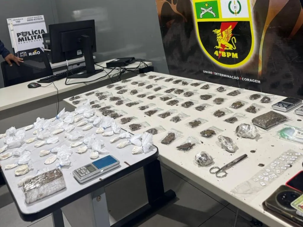 PM prende cinco por tráfico de drogas em Cuiabá e Várzea Grande