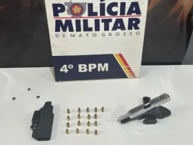 PM prende homem por porte ilegal de arma em Várzea Grande