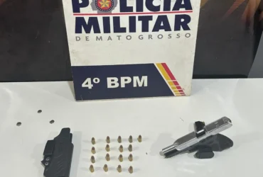 PM prende homem por porte ilegal de arma em Várzea Grande