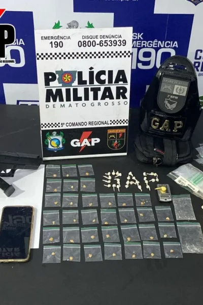 PM prende trio com drogas e simulacro em Barra do Garças