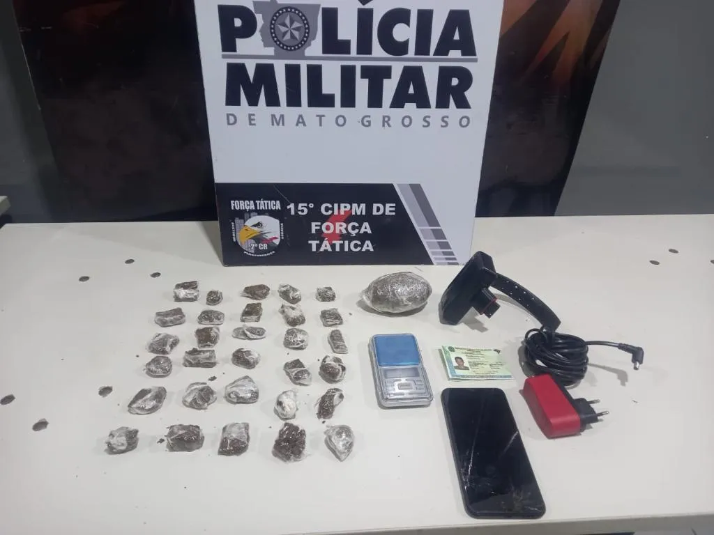 Homem com tornozeleira rompida é preso com drogas em Várzea Grande