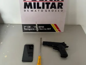 Suspeito de render idosa é preso com simulacro em Tangará da Serra
