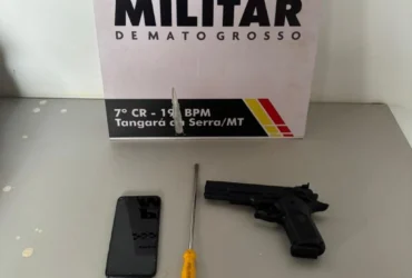 Suspeito de render idosa é preso com simulacro em Tangará da Serra