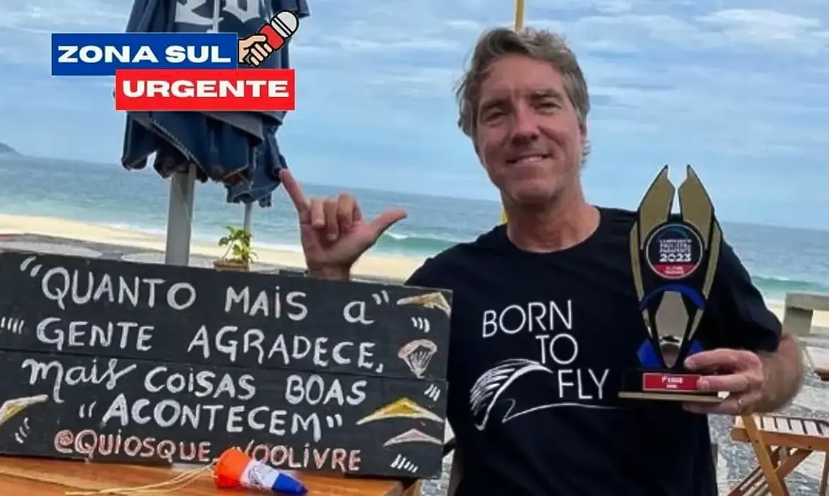 Parapente causa acidente fatal com bicampeão de voo livre no Rio