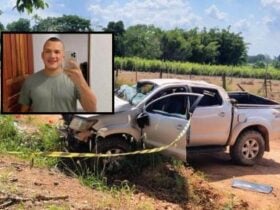 Diego Sales, de 30 anos, foi arremessado para fora do veículo e morreu no local; condutora estava em estado de choque e outras duas pessoas tiveram ferimentos leves.