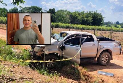 Diego Sales, de 30 anos, foi arremessado para fora do veículo e morreu no local; condutora estava em estado de choque e outras duas pessoas tiveram ferimentos leves.