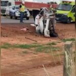 Colisão entre caminhão e automóvel deixa uma pessoa morta na BR-163, em Sorriso