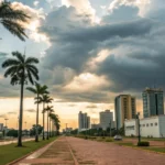 Nova olímpia tem céu limpo e calor de 33°C